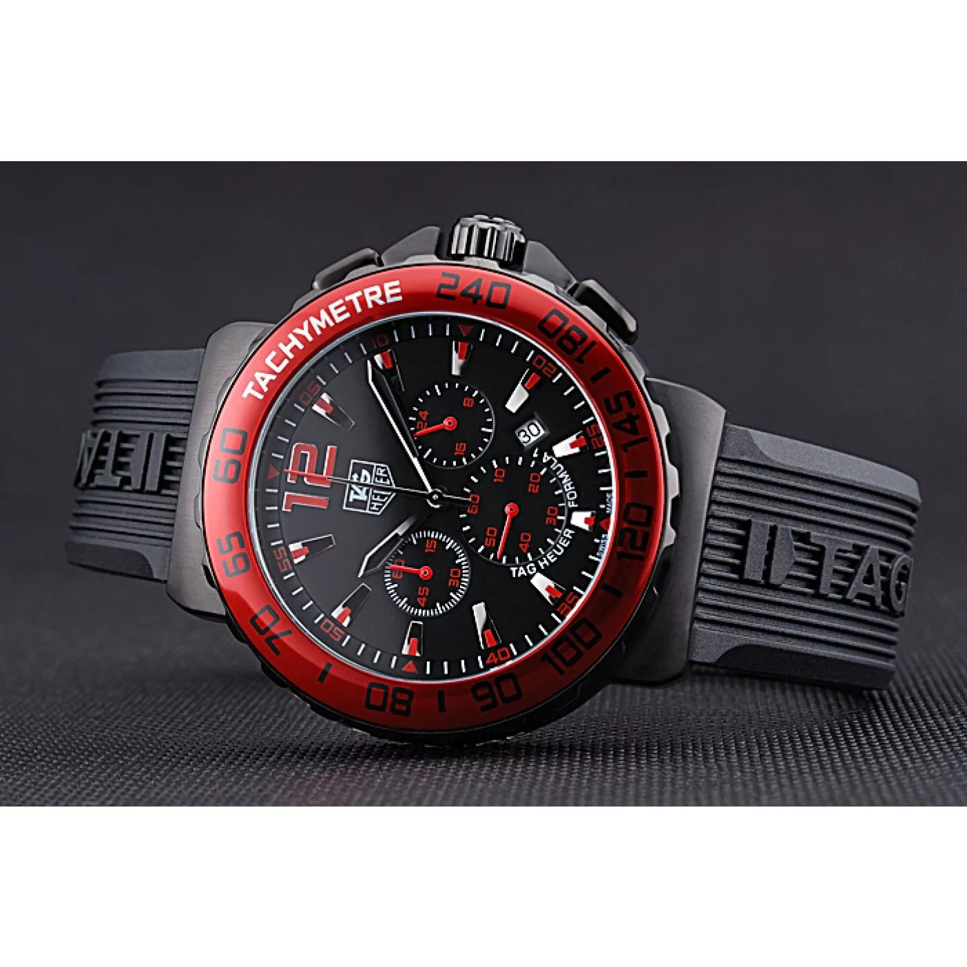 Affordable Tag Heuer Formula 1 Chronograph Black Dial Red Bezel Red Numerals 622407 0117