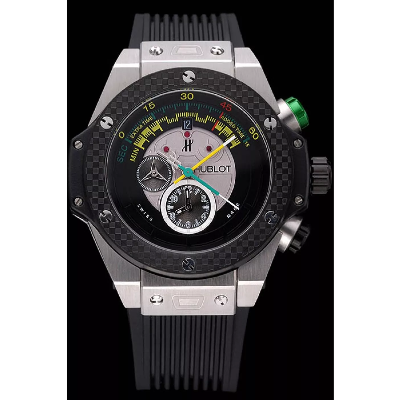 Affordable Hublot Big Bang Unico Bi-Retrograde Chrono King Stainless Steel Case Black Rubber Strap 622770 0121