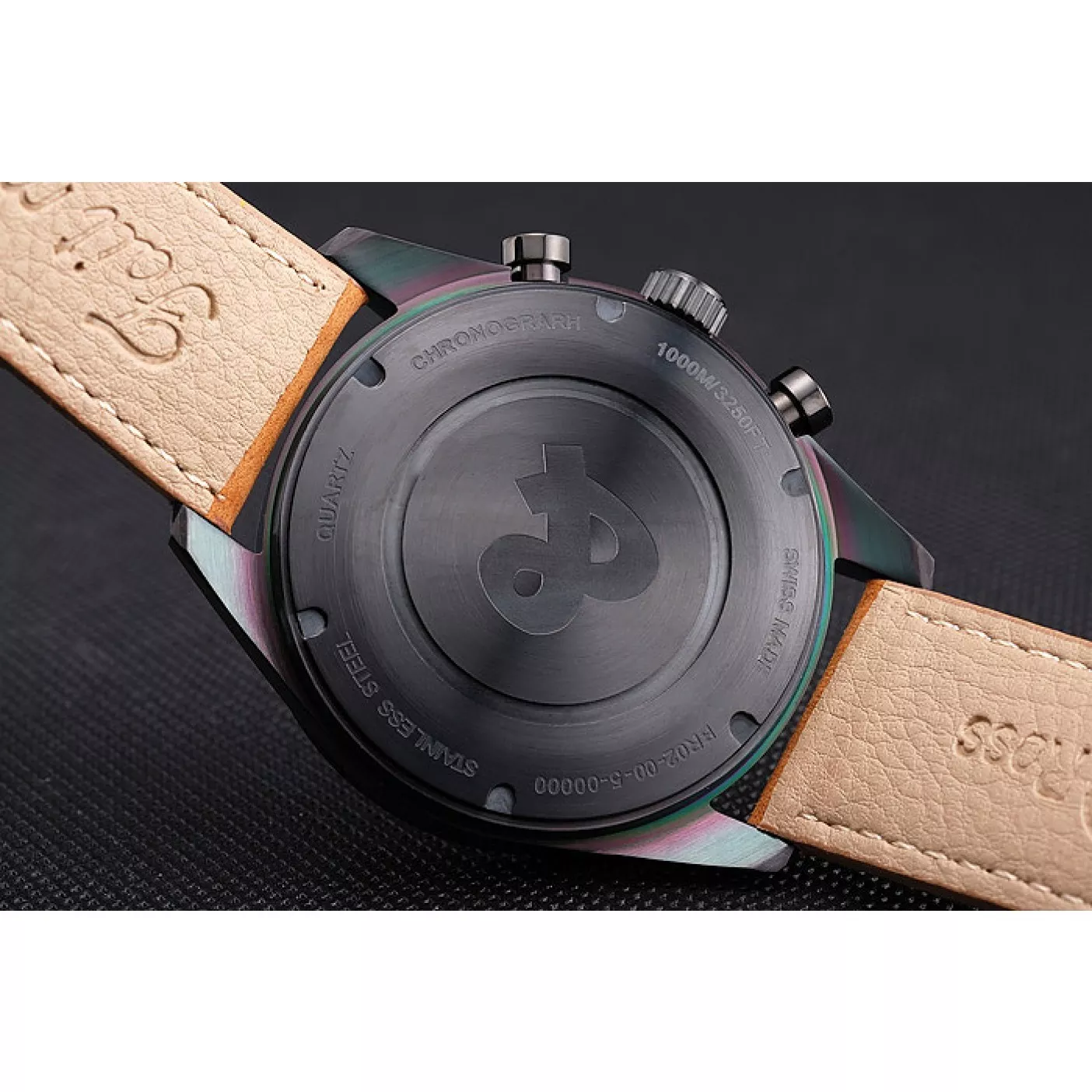 Affordable Bell and Ross BR126 Flyback Black Dial Black Case Brown Suede Leather Strap 0122