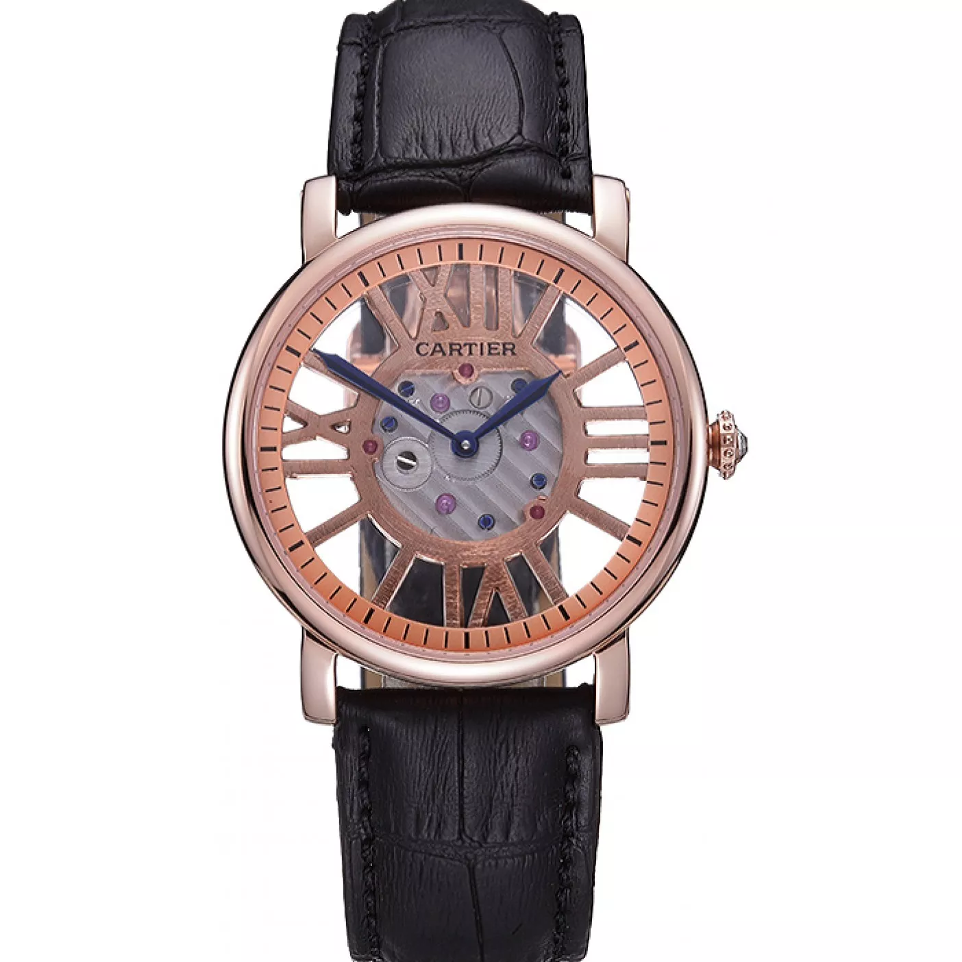 Affordable Cartier Rotonde Skeleton Flying Tourbillon Black 621966 0120