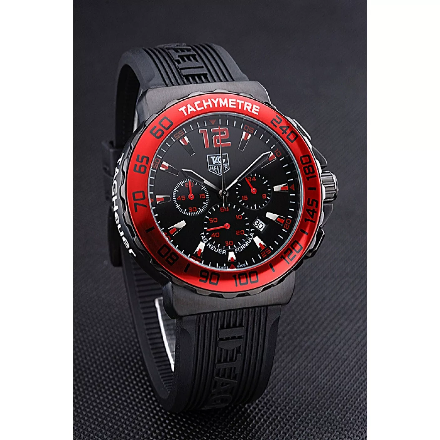 Affordable Tag Heuer Formula 1 Chronograph Black Dial Red Bezel Red Numerals 622407 0117