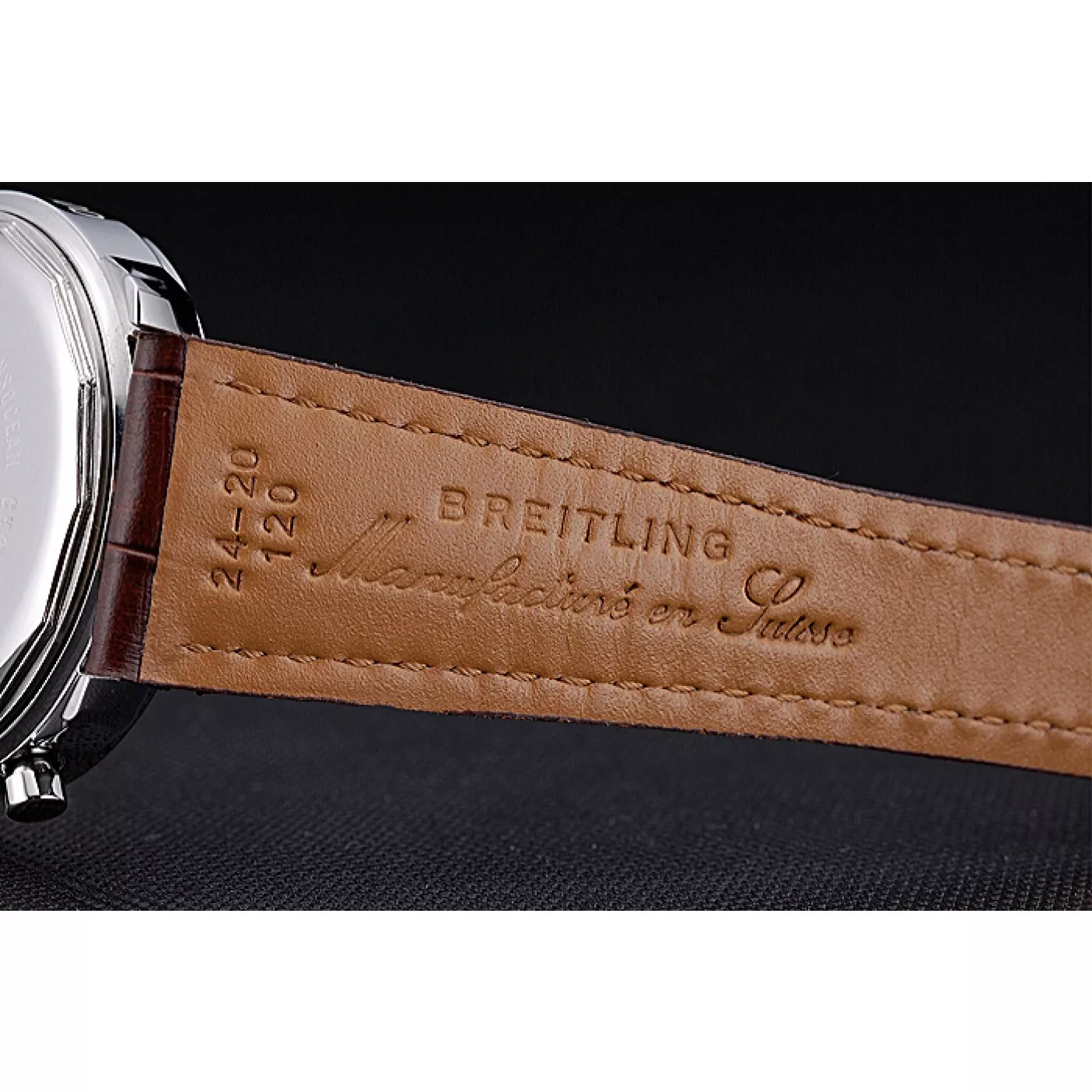 Cheap Breitling Transocean Chronograph White Dial Stainless Steel Case Brown Leather Bracelet 622243 0116