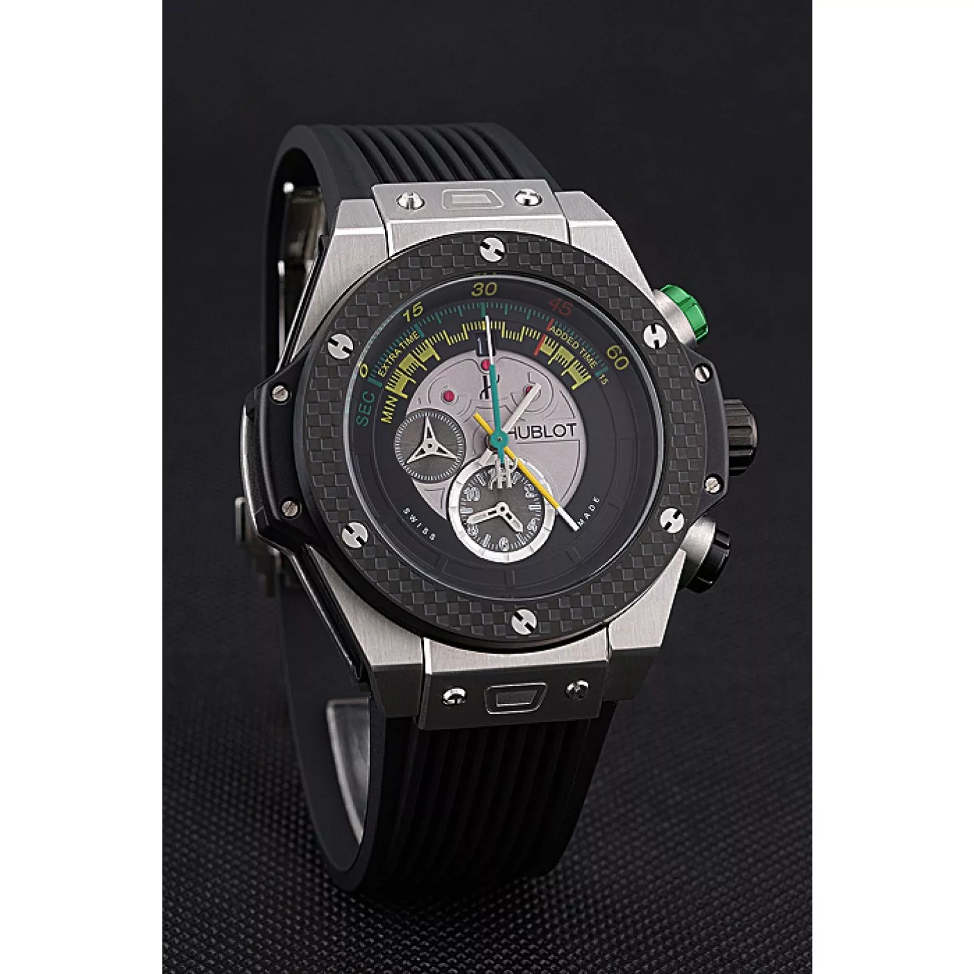 Affordable Hublot Big Bang Unico Bi-Retrograde Chrono King Stainless Steel Case Black Rubber Strap 622770 0121