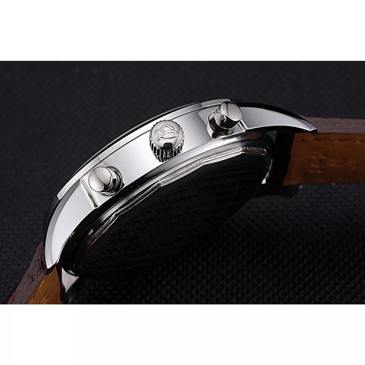 Affordable Breitling Transocean Chronograph White Dial Stainless Steel Case Brown Leather Bracelet 622243 0115