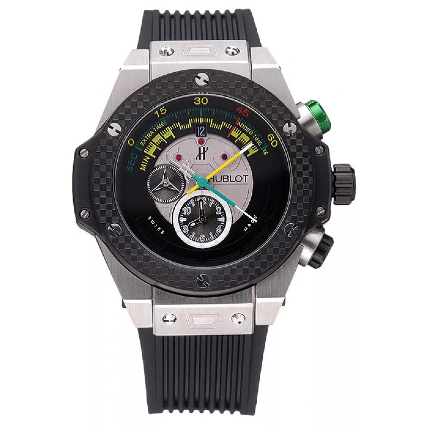 Affordable Hublot Big Bang Unico Bi-Retrograde Chrono King Stainless Steel Case Black Rubber Strap 622770 0121