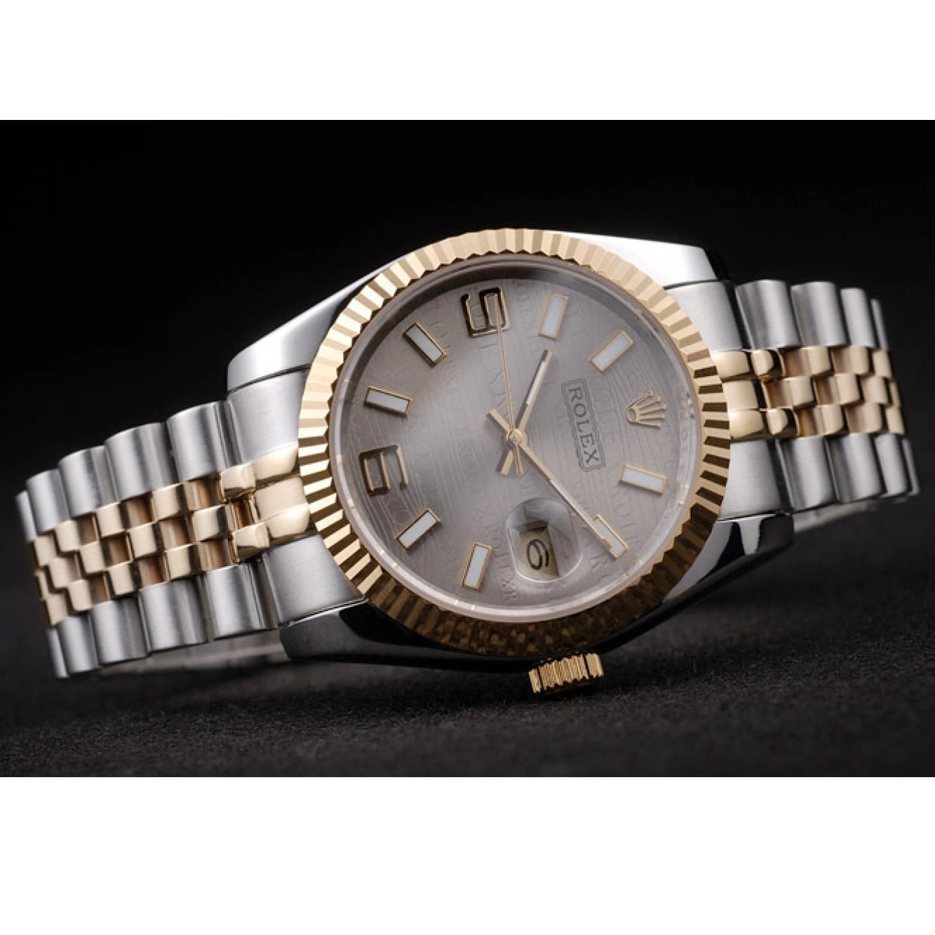 Affordable DateJust Dial Tone Two Gold Stainless 18k Plated Steel Silver 98085 Rolex 0222