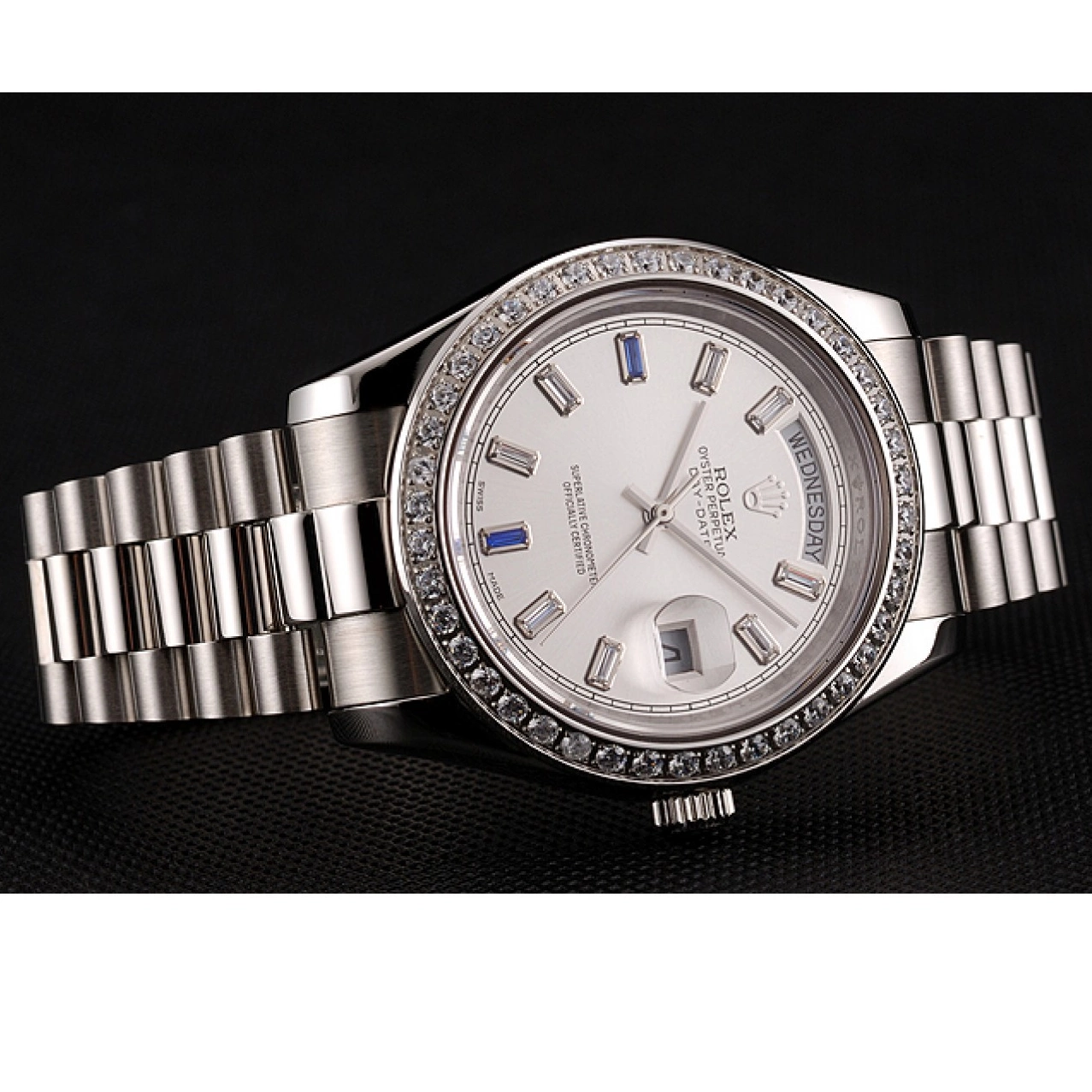 Affordable Staineless Day-Date 1454109 Bracelet Steel Diamonds Rolex Bezel Swiss 0227