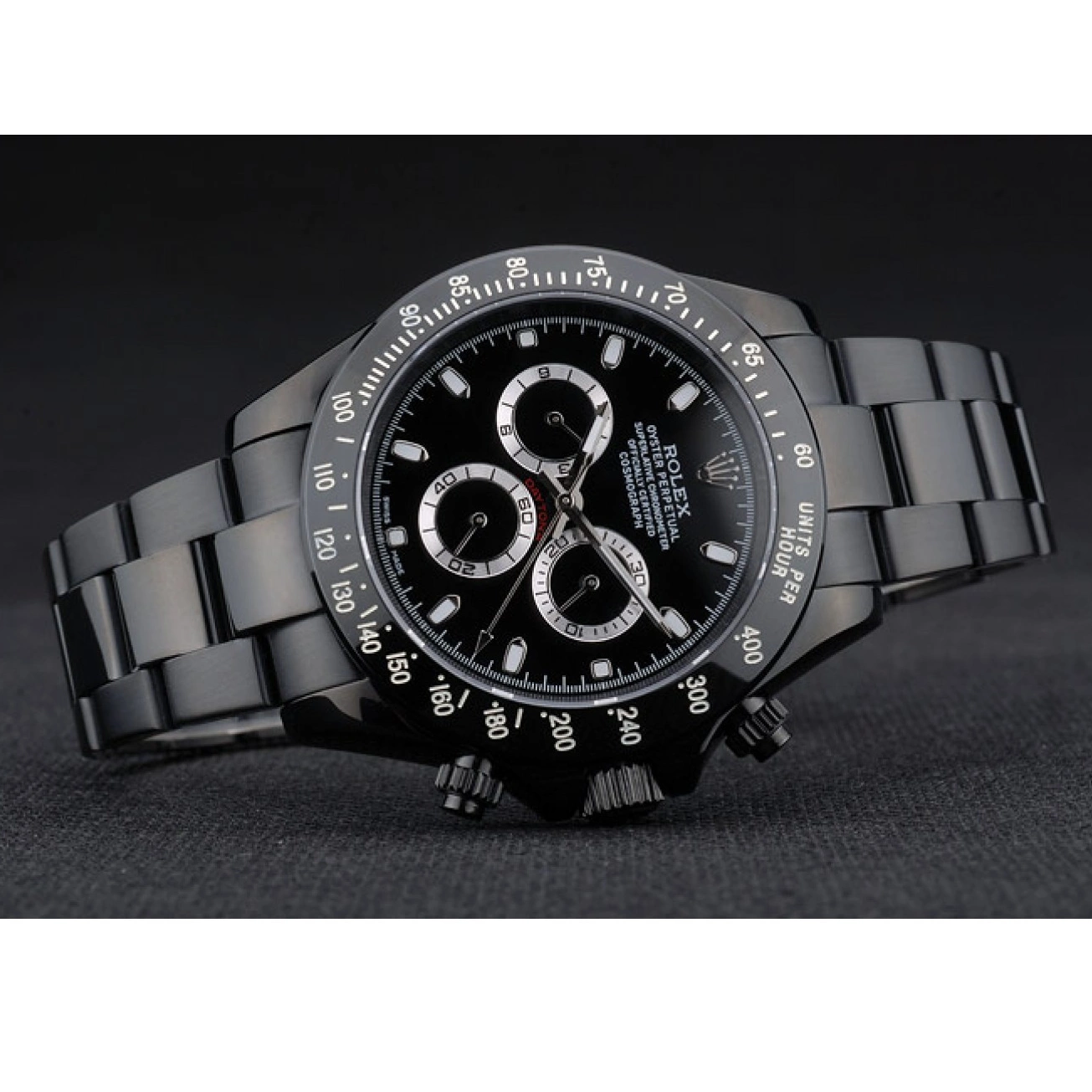 Affordable Steel Black Tachymeter Dial 80247 Plated Daytona Black Rolex Ion Stainless Strap Black 0210