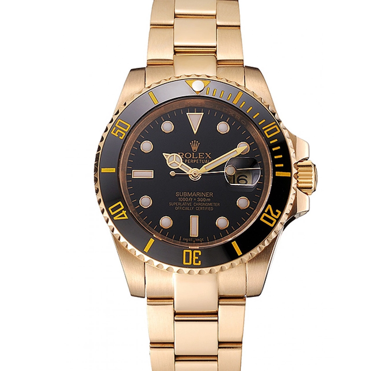 Affordable Bezel Bracelet Black Gold Yellow Black Rolex Swiss And Dial Submariner Case 0213