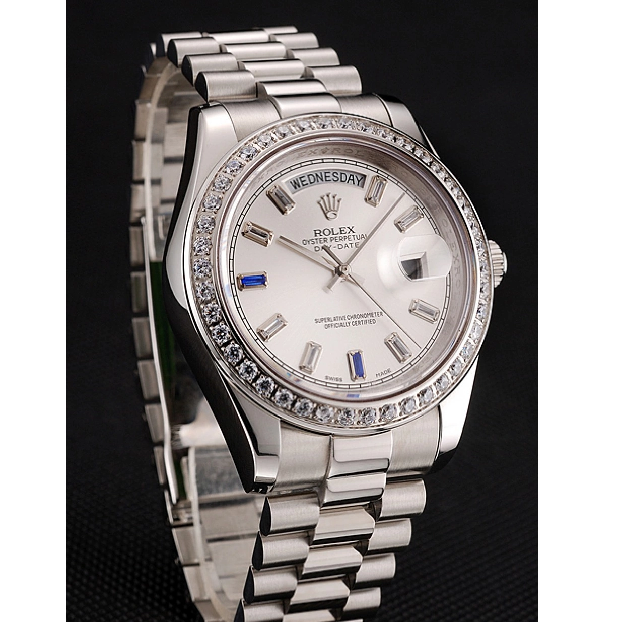 Affordable Swiss Staineless Diamonds Bracelet Day-Date Steel Bezel 1454109 Rolex 0228