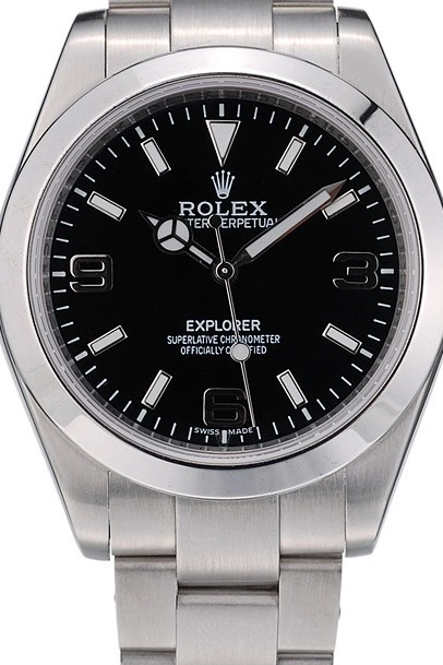 Cheap 41984 Bezel Rolex Dial Steel Explorer Black Stainless 0224