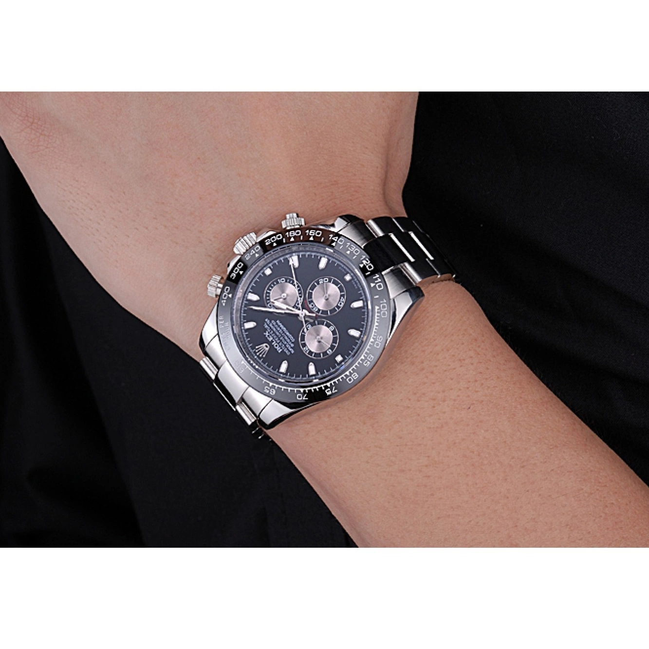 Affordable Steel 622543 Rolex Black Bracelet Dial Stainless Cosmograph Daytona 0214