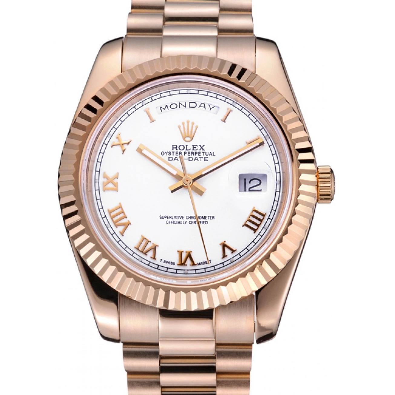 Affordable White Bracelet 622546 Dial Day-Date Gold Rolex 0216