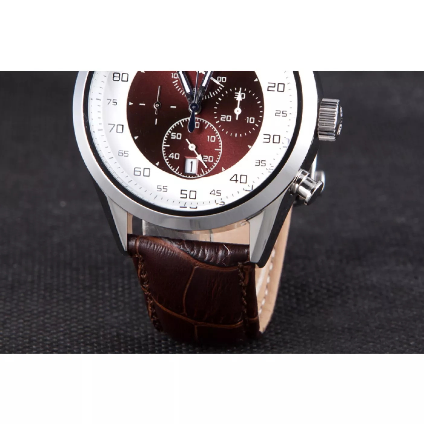 Affordable Tag Heuer Carrera Mikrograph Limited Edition Brown Leather Strap 7916 0201