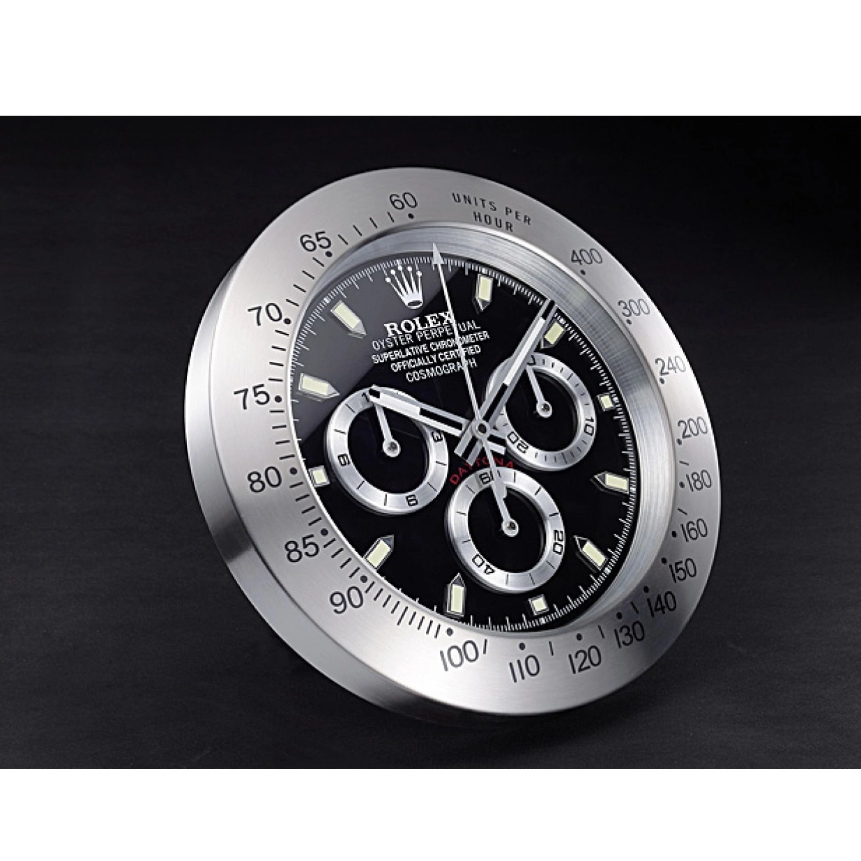 Cheap Cosmograph Clock Silver-Black Wall Rolex Daytona 621909 0216