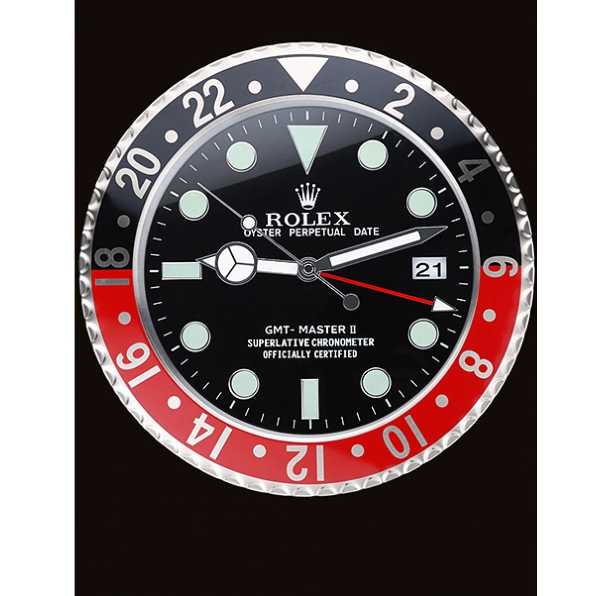 Cheap Black-Red Master II Clock 622478 Rolex GMT Wall 0228