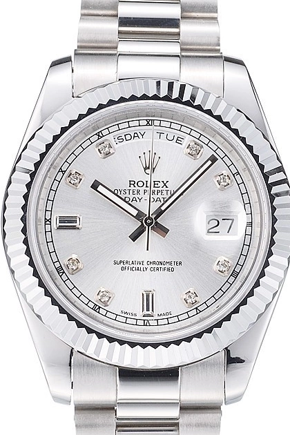 Affordable Steel Polished Day-Date Stainless Dial Rolex Silver 0226