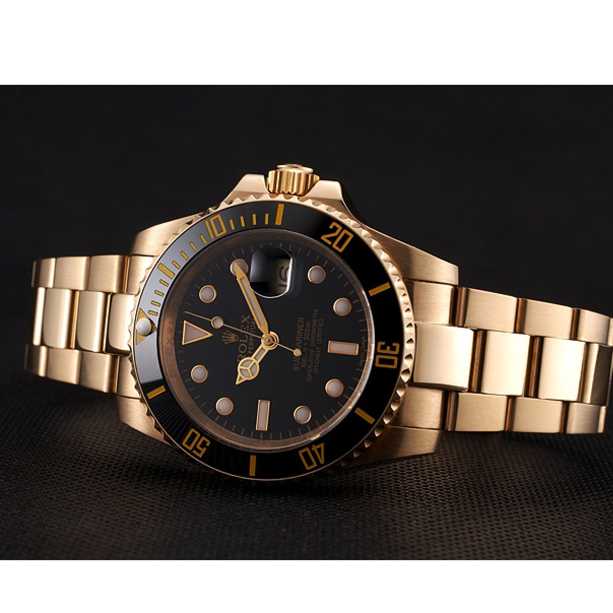 Affordable Bezel Bracelet Black Gold Yellow Black Rolex Swiss And Dial Submariner Case 0213