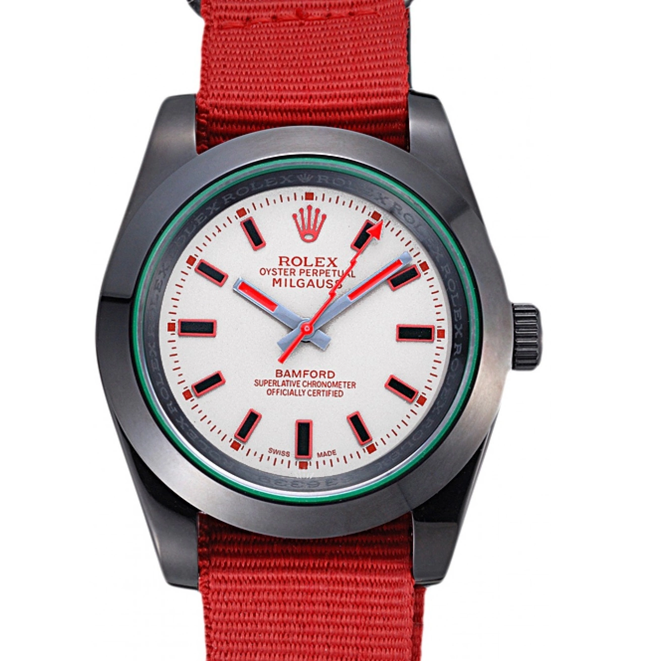 Cheap Bamford Nylon Milgauss Red Rolex 622002 Strap 0208