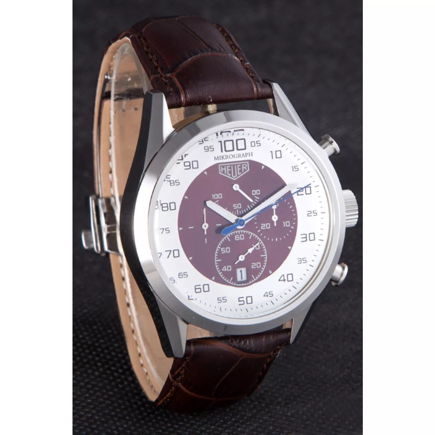 Affordable Tag Heuer Carrera Mikrograph Limited Edition Brown Leather Strap 7916 0201