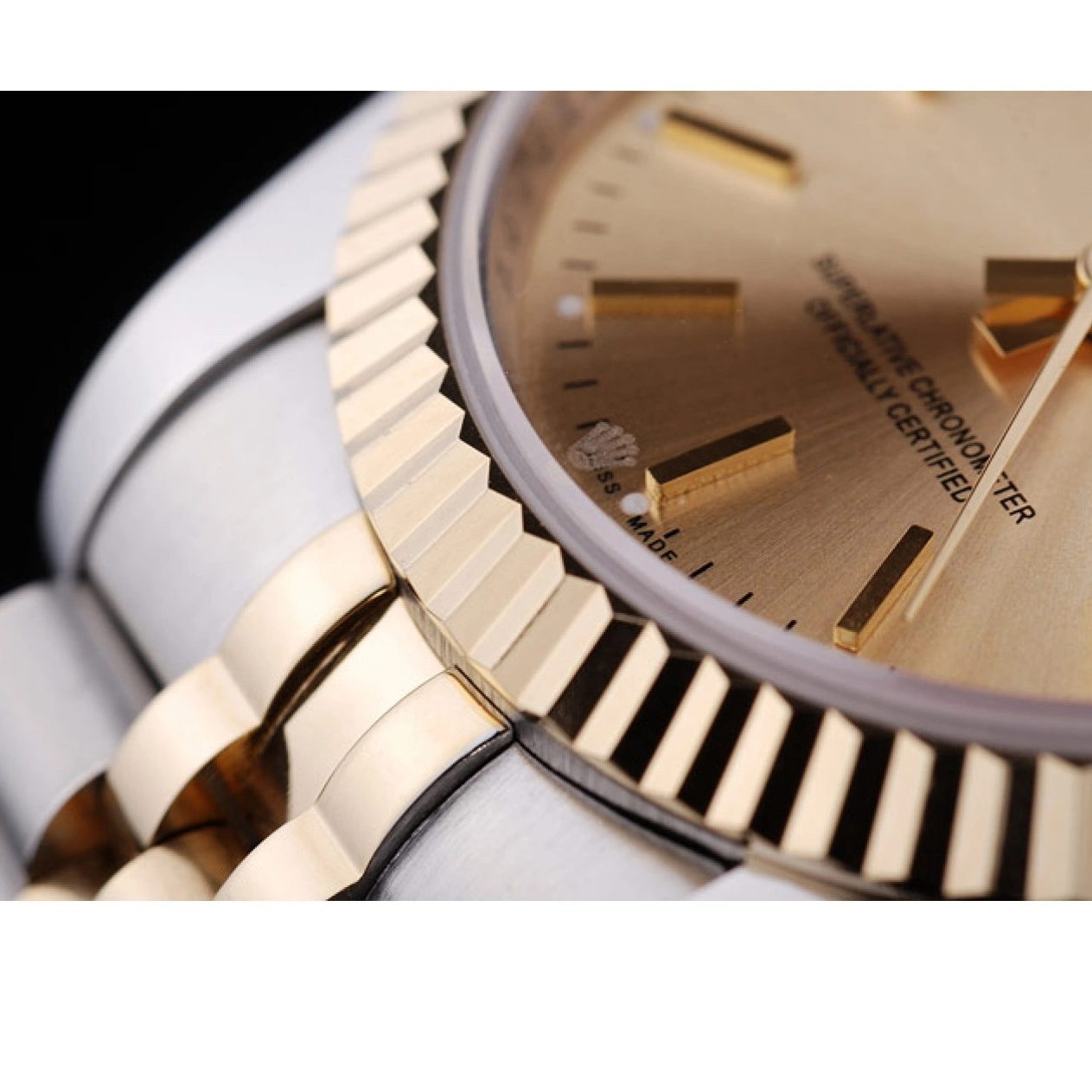 Affordable Gold Ribbed Datejust Dial Bezel 7450 Rolex 0214