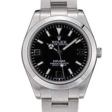 Affordable Dial Black 41984 Rolex Bezel Explorer Stainless Steel 0218