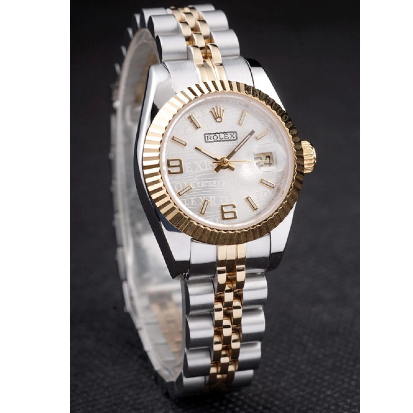 Affordable Gold Tone Steel Two Rolex Stainless Datejust Yellow 98079 Plated 0208