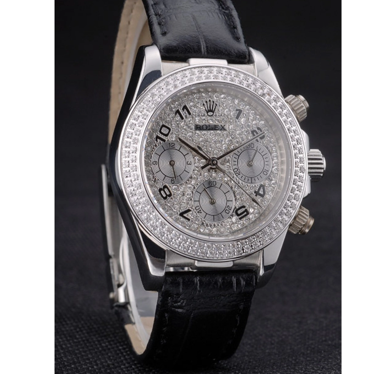 Affordable Crystal Crystal Rolex Case Bezel Stainless Steel Studded Daytona Lady Studded Dial 0227