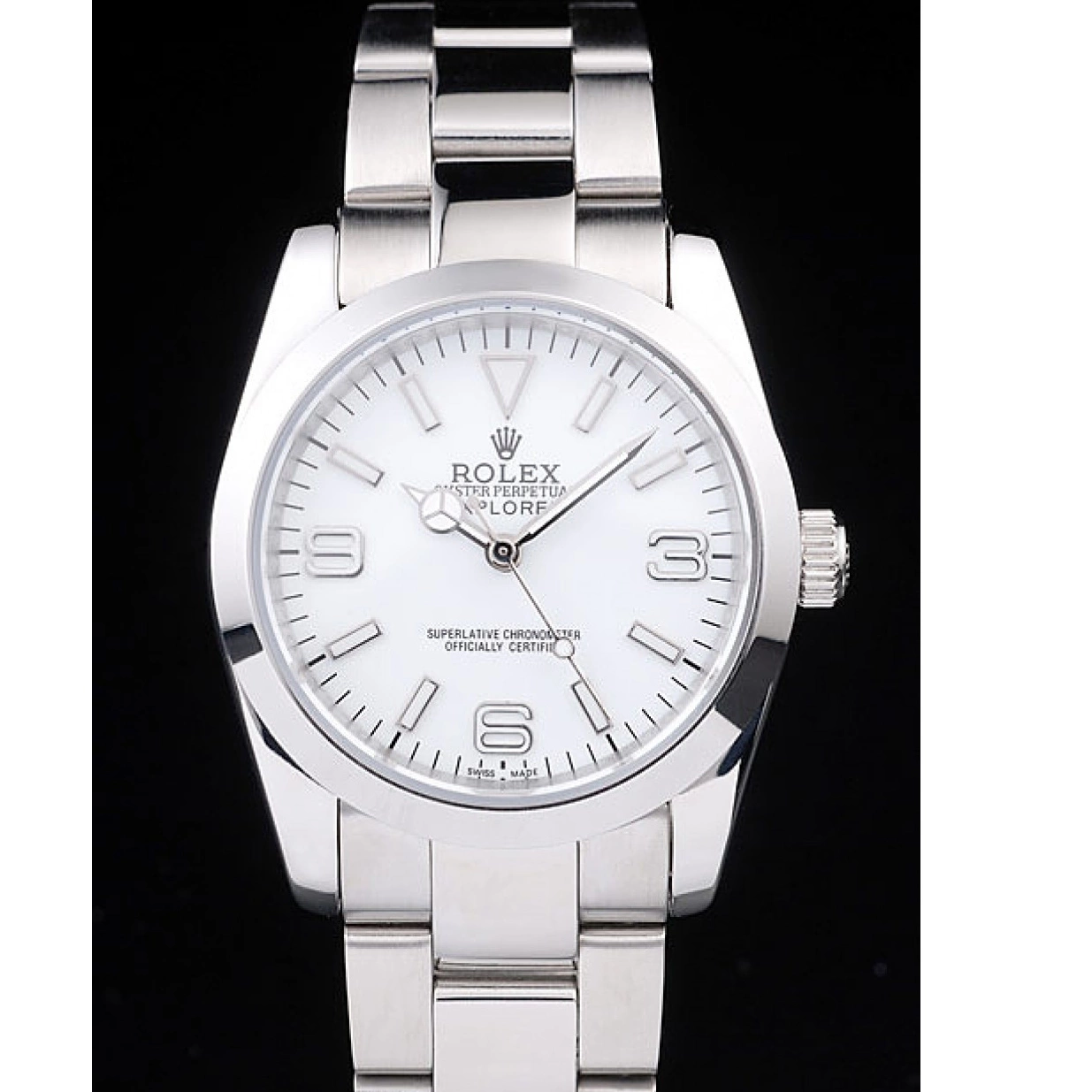 Affordable Steel Explorer Dial Polished 98086 Rolex Stainless White 0217