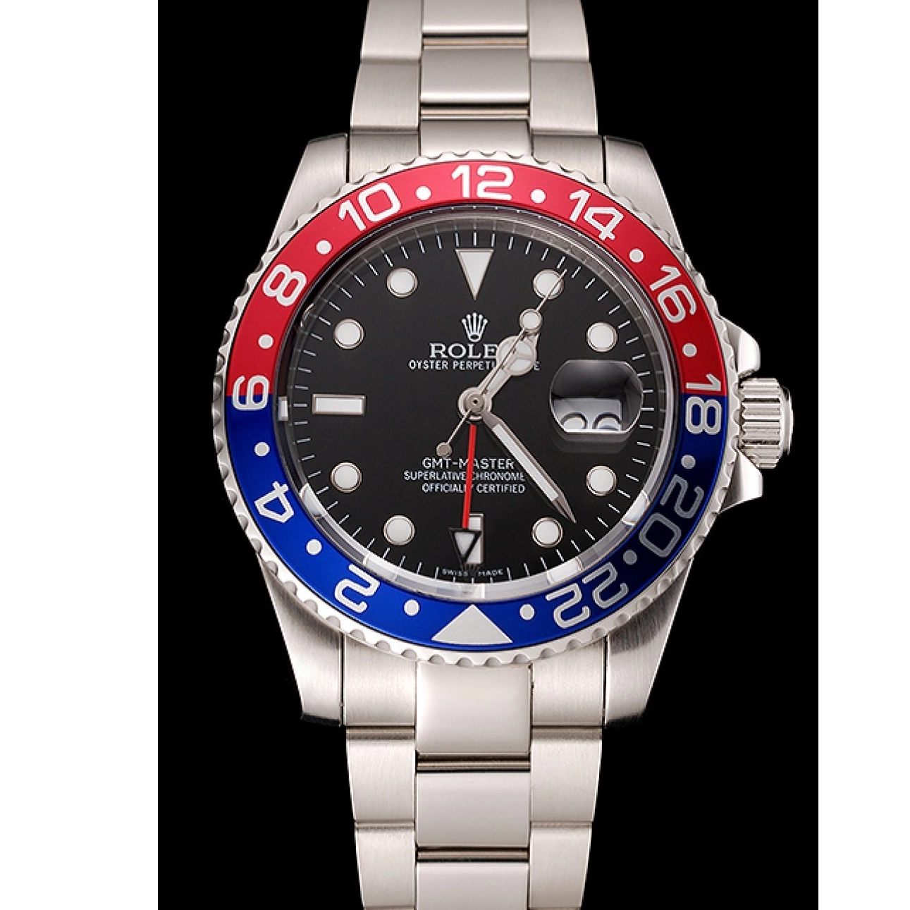 Affordable II And Stainless Black Bracelet Swiss Pepsi Steel Bezel GMT 1453751 Case Dial Rolex Master 0227