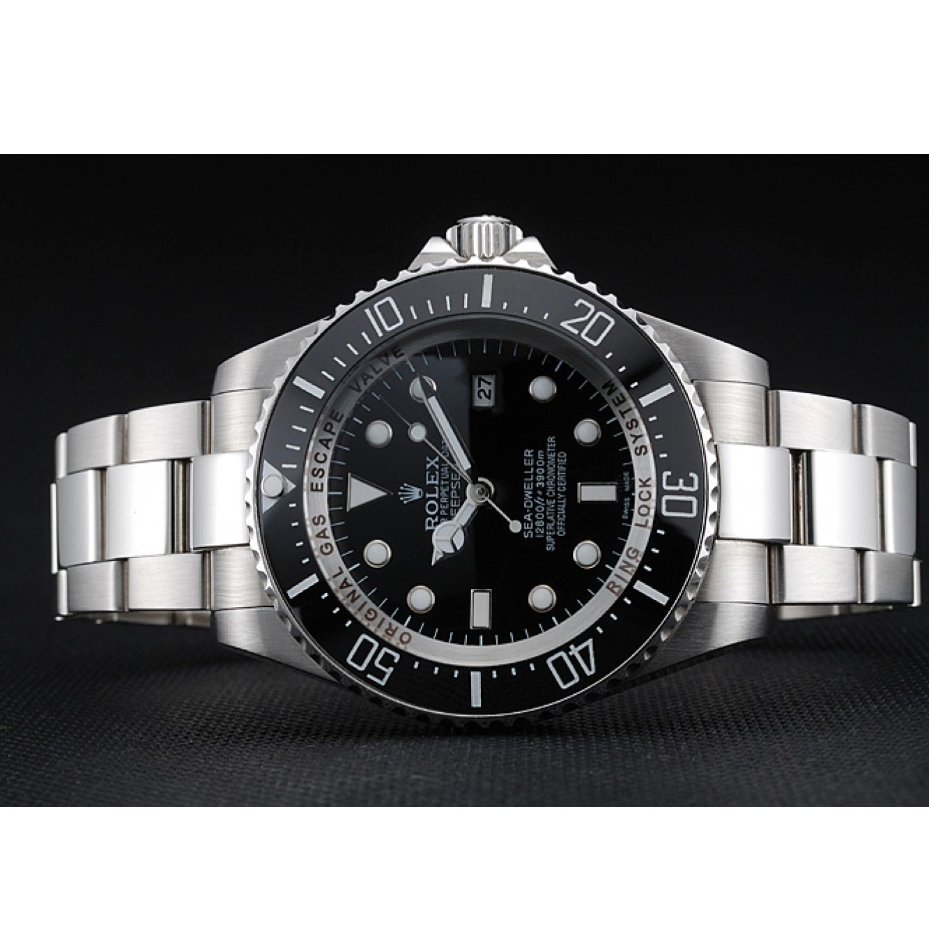 Affordable Watch Dial Sky Black Stainless Bracelet Steel Rolex Dweller 0218