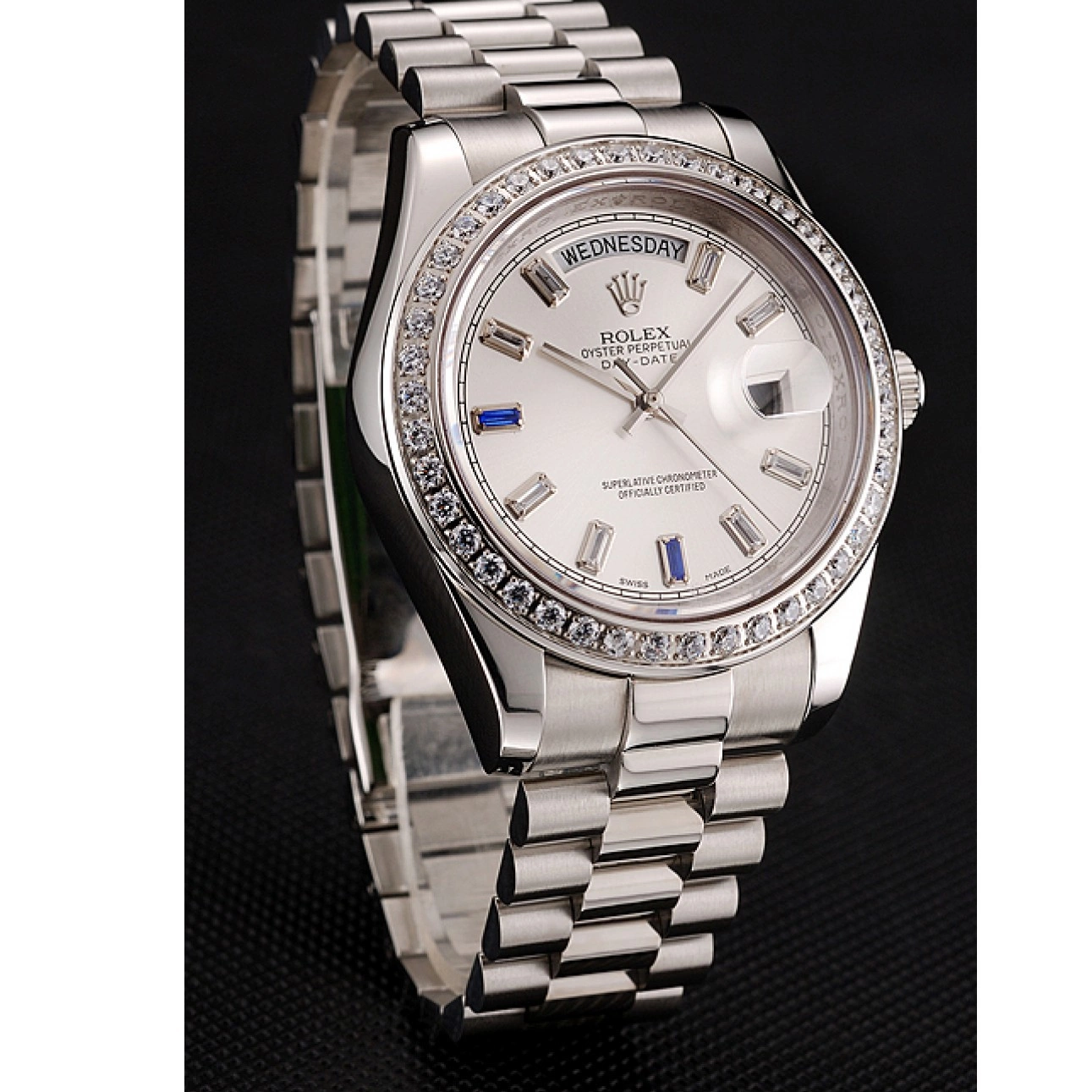 Affordable Staineless Day-Date 1454109 Bracelet Steel Diamonds Rolex Bezel Swiss 0227