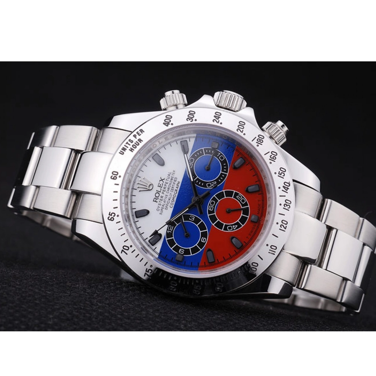 Cheap Bracelet 7473 Daytona Cosmograph Russian Silver Rolex Dial Flag 0210