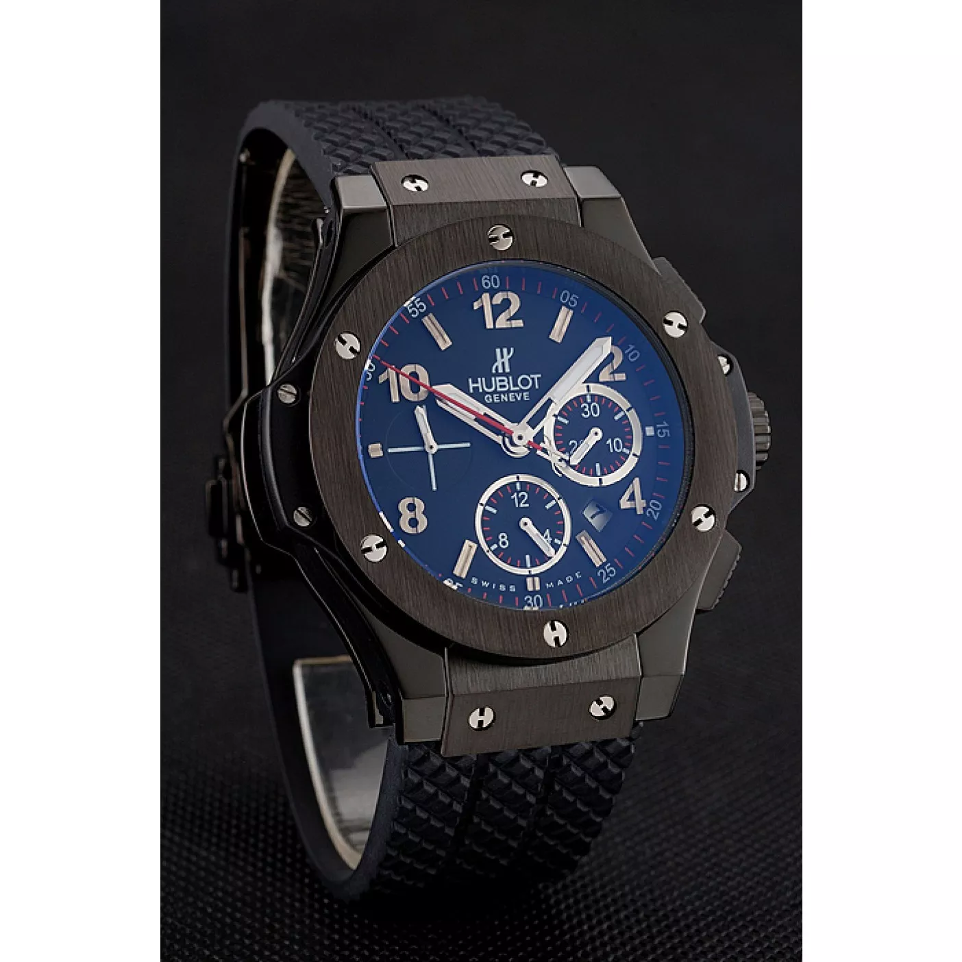 Affordable Swiss Hublot Big Bang Black Dial Black Case Black Rubber Bracelet 1453901 0201