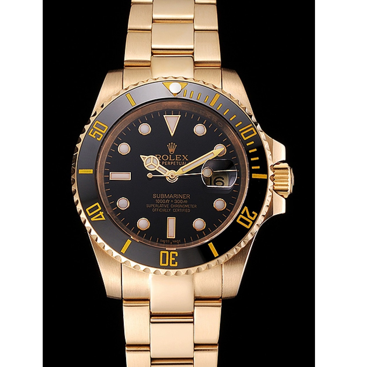 Affordable Bezel Bracelet Black Gold Yellow Black Rolex Swiss And Dial Submariner Case 0213