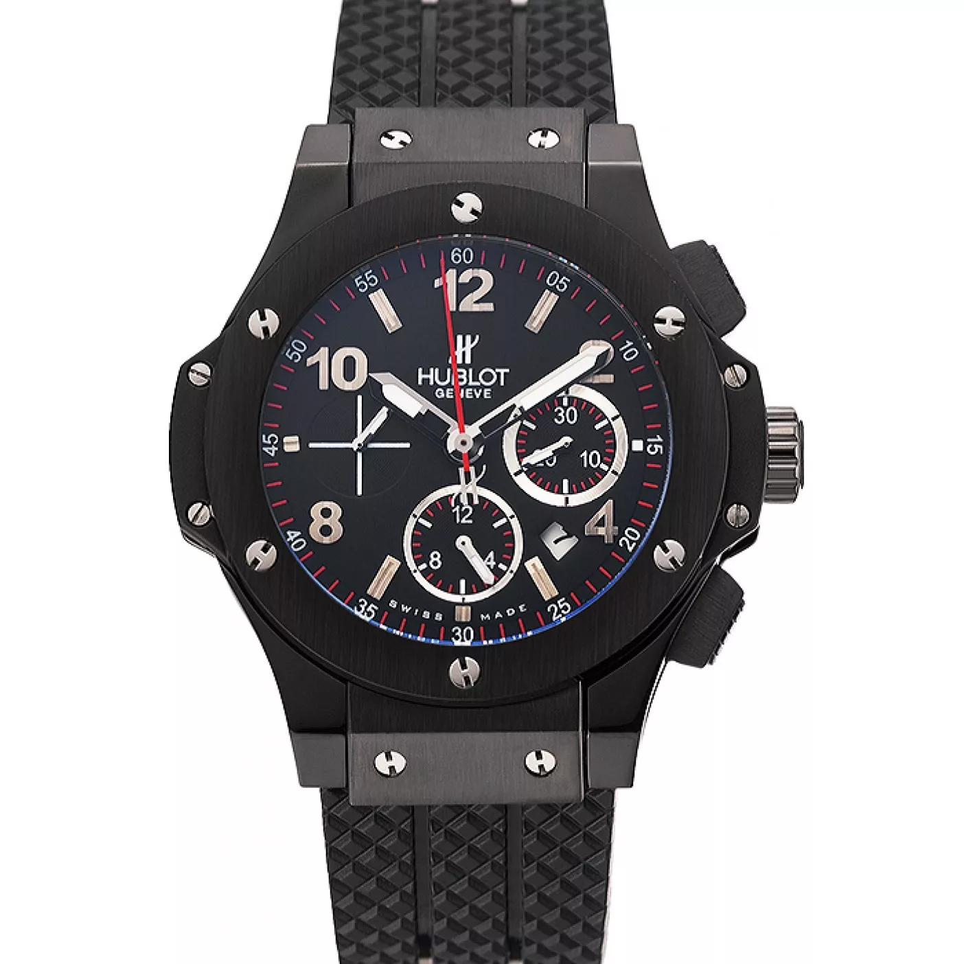 Affordable Swiss Hublot Big Bang Black Dial Black Case Black Rubber Bracelet 1453901 0201