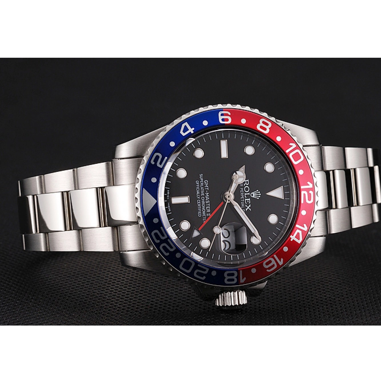 Affordable II And Stainless Black Bracelet Swiss Pepsi Steel Bezel GMT 1453751 Case Dial Rolex Master 0227