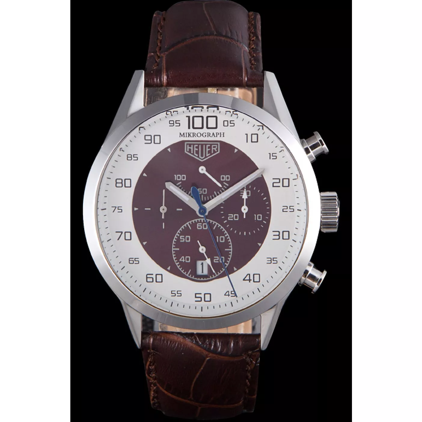 Affordable Tag Heuer Carrera Mikrograph Limited Edition Brown Leather Strap 7916 0201