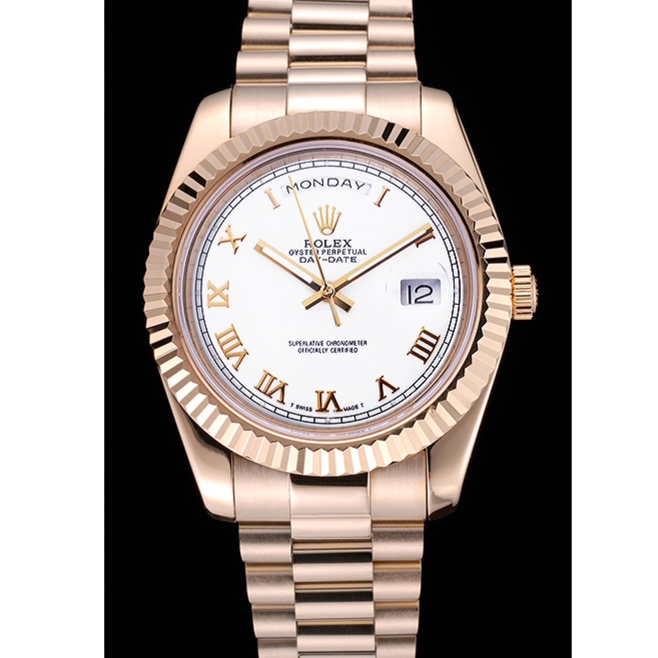 Affordable White Bracelet 622546 Dial Day-Date Gold Rolex 0216