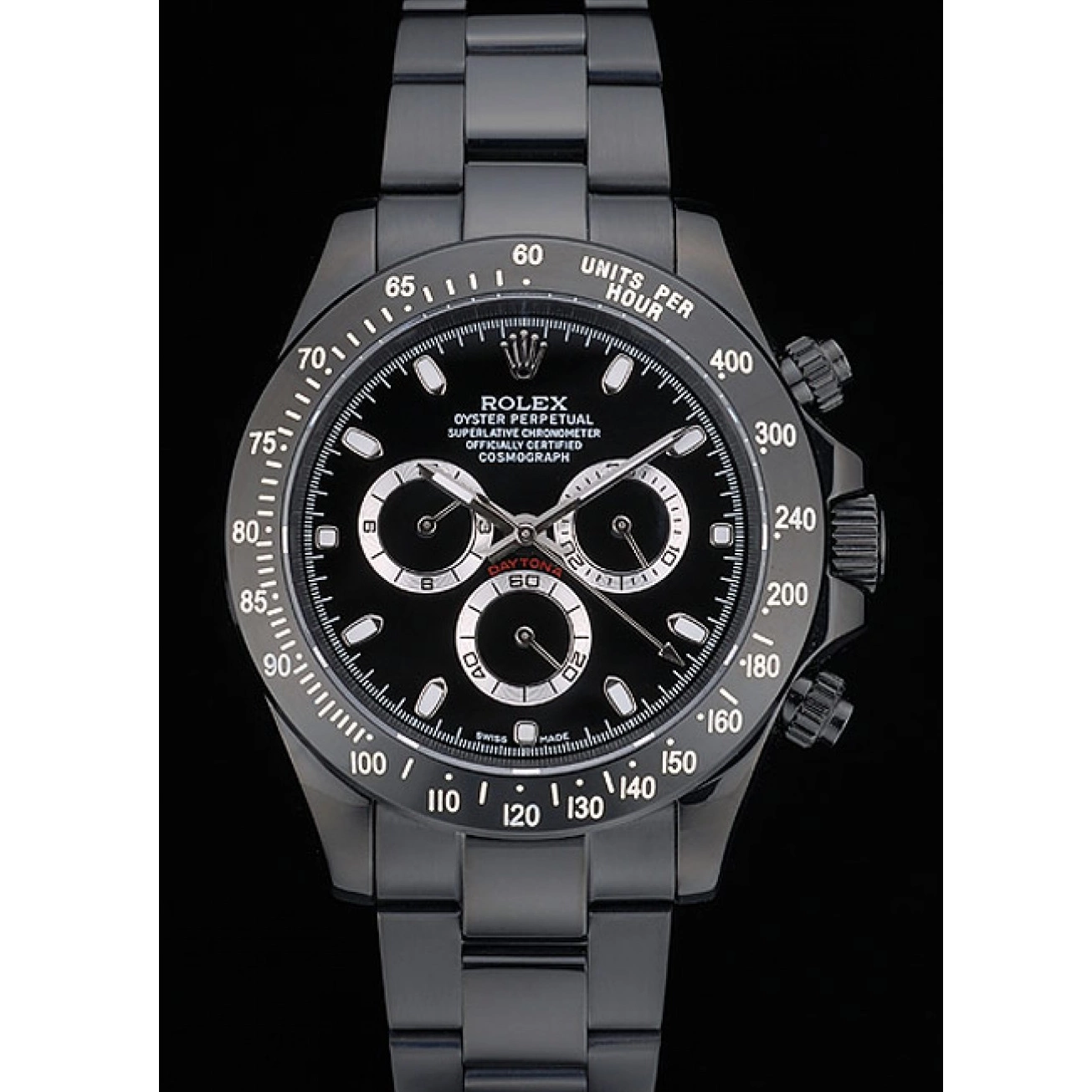 Affordable Steel Black Tachymeter Dial 80247 Plated Daytona Black Rolex Ion Stainless Strap Black 0210