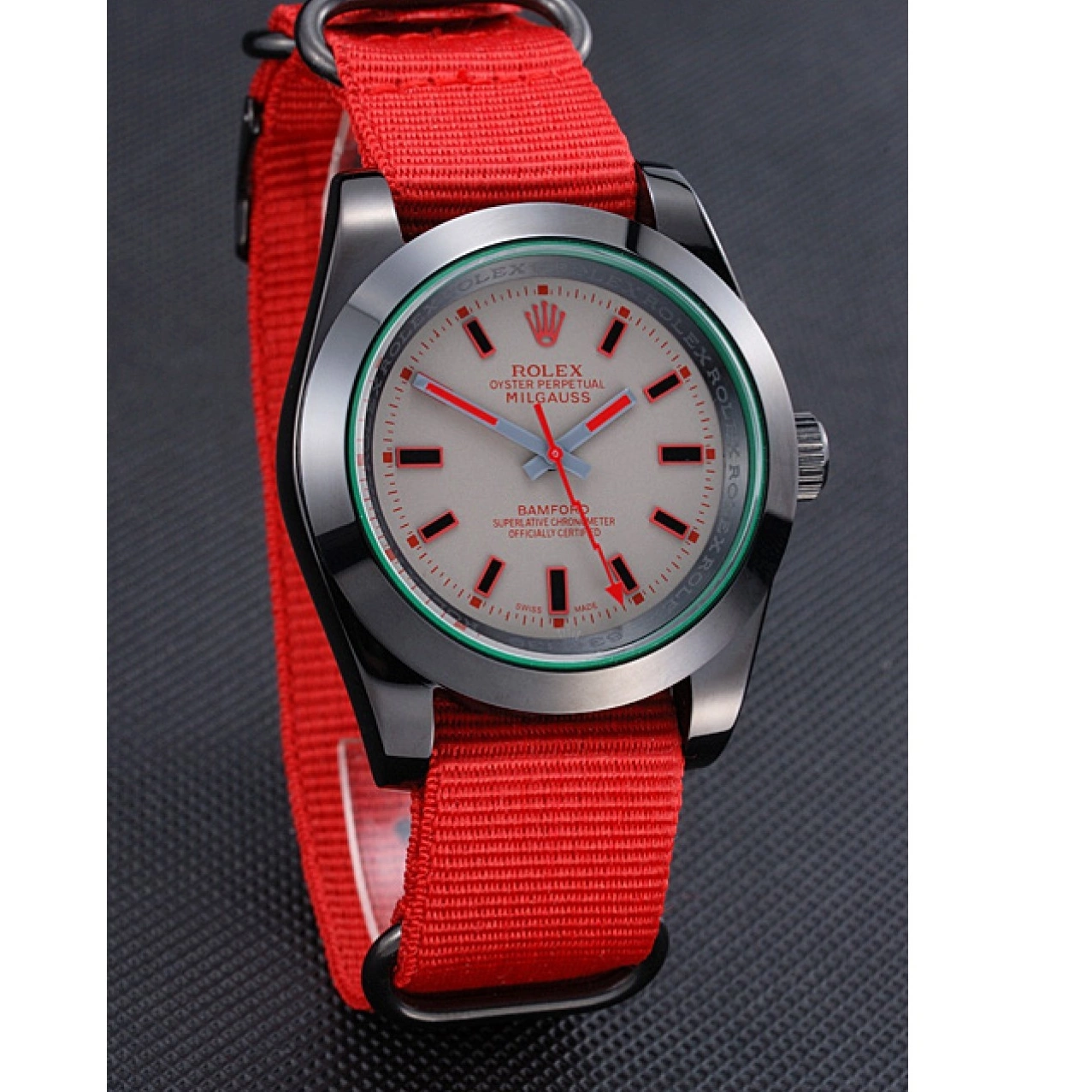 Cheap Bamford Nylon Milgauss Red Rolex 622002 Strap 0208