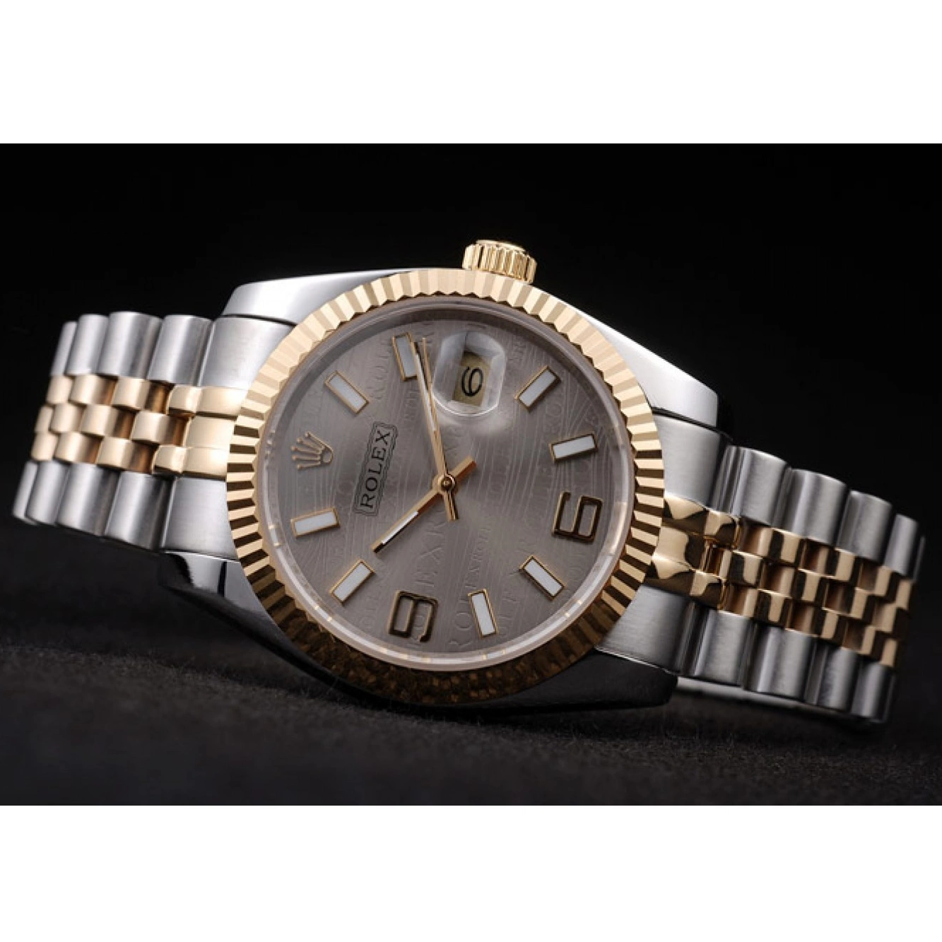 Affordable DateJust Dial Tone Two Gold Stainless 18k Plated Steel Silver 98085 Rolex 0222