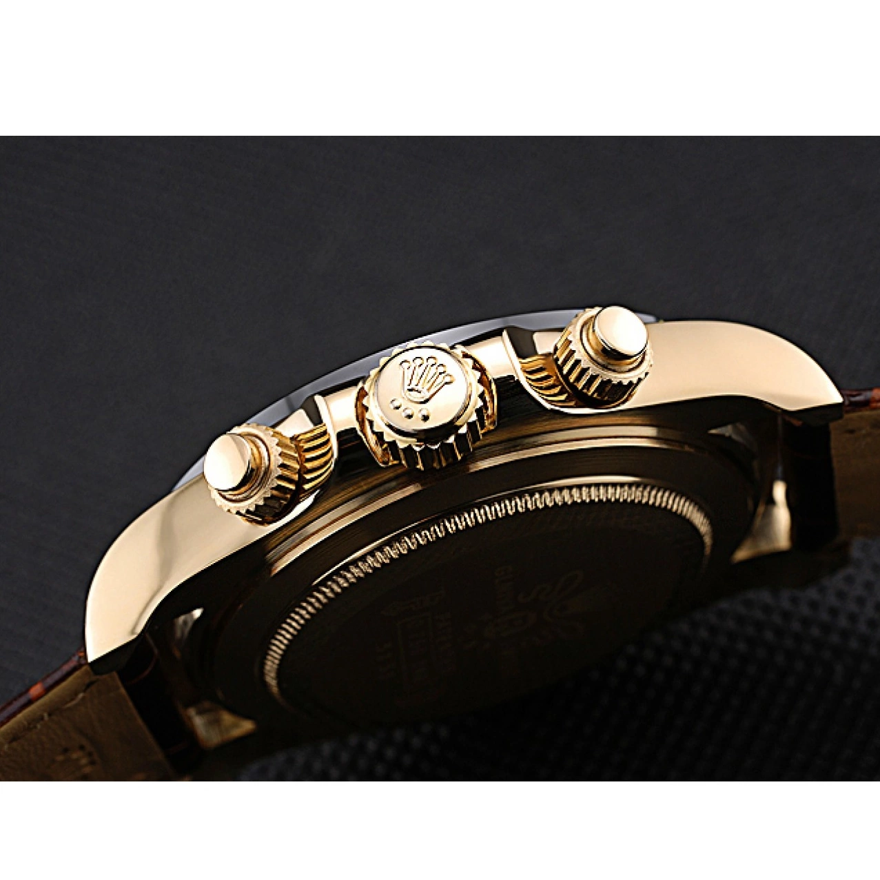 Affordable Brown Cosmograph Bracelet 622633 Rolex Daytona Leather Case White Dial Gold 0222