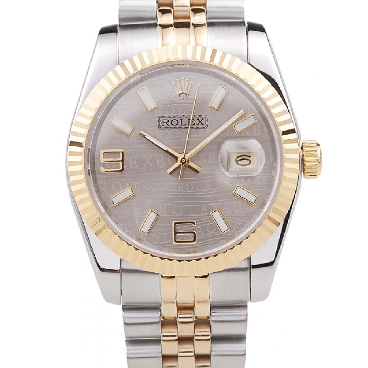 Affordable DateJust Dial Tone Two Gold Stainless 18k Plated Steel Silver 98085 Rolex 0222