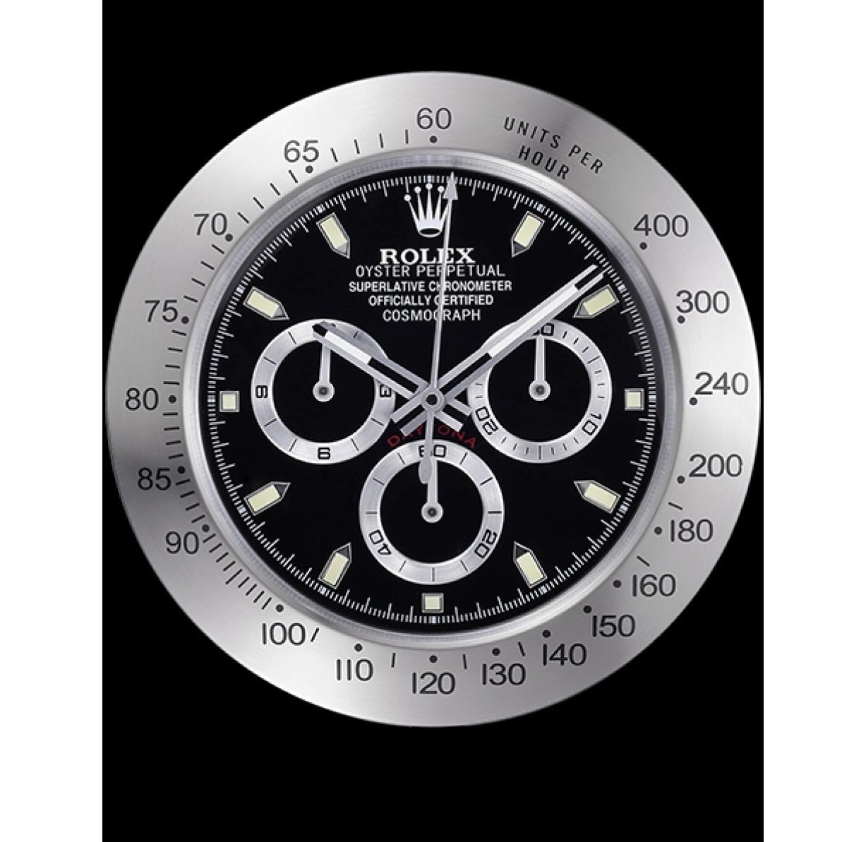 Cheap Cosmograph Clock Silver-Black Wall Rolex Daytona 621909 0216