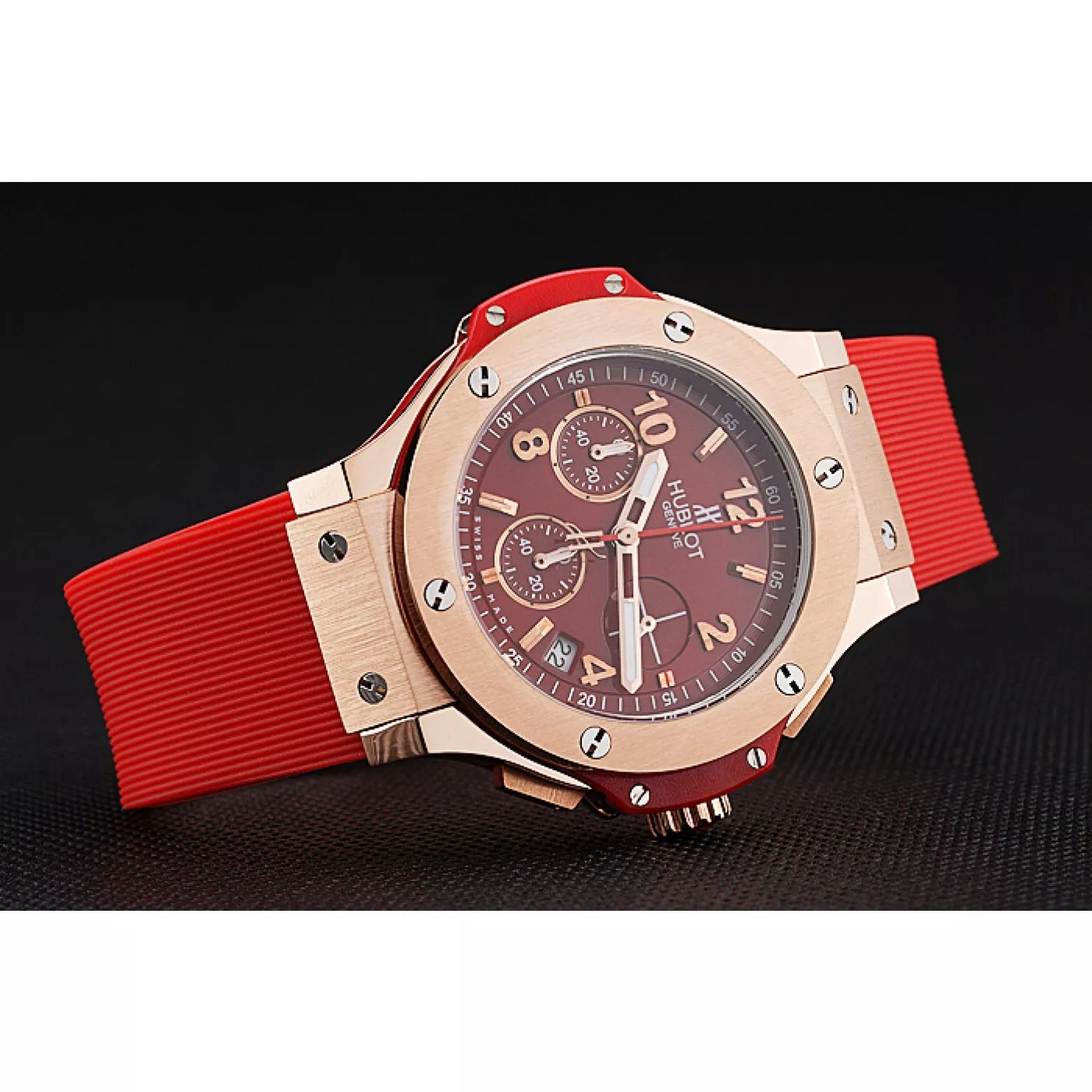 Cheap Hublot Big Bang Red Strap Red Dial Watch 98069 0201