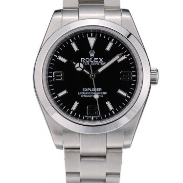 Cheap 41984 Bezel Rolex Dial Steel Explorer Black Stainless 0224