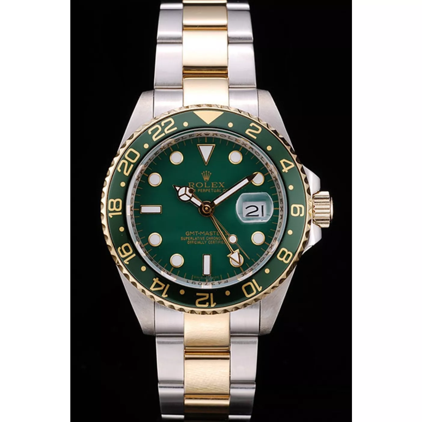 Cheap Rolex GMT Master II Green Ceramic Bezel Green Dial Watch 0204