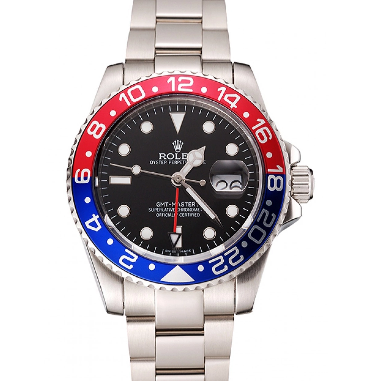 Affordable II And Stainless Black Bracelet Swiss Pepsi Steel Bezel GMT 1453751 Case Dial Rolex Master 0227