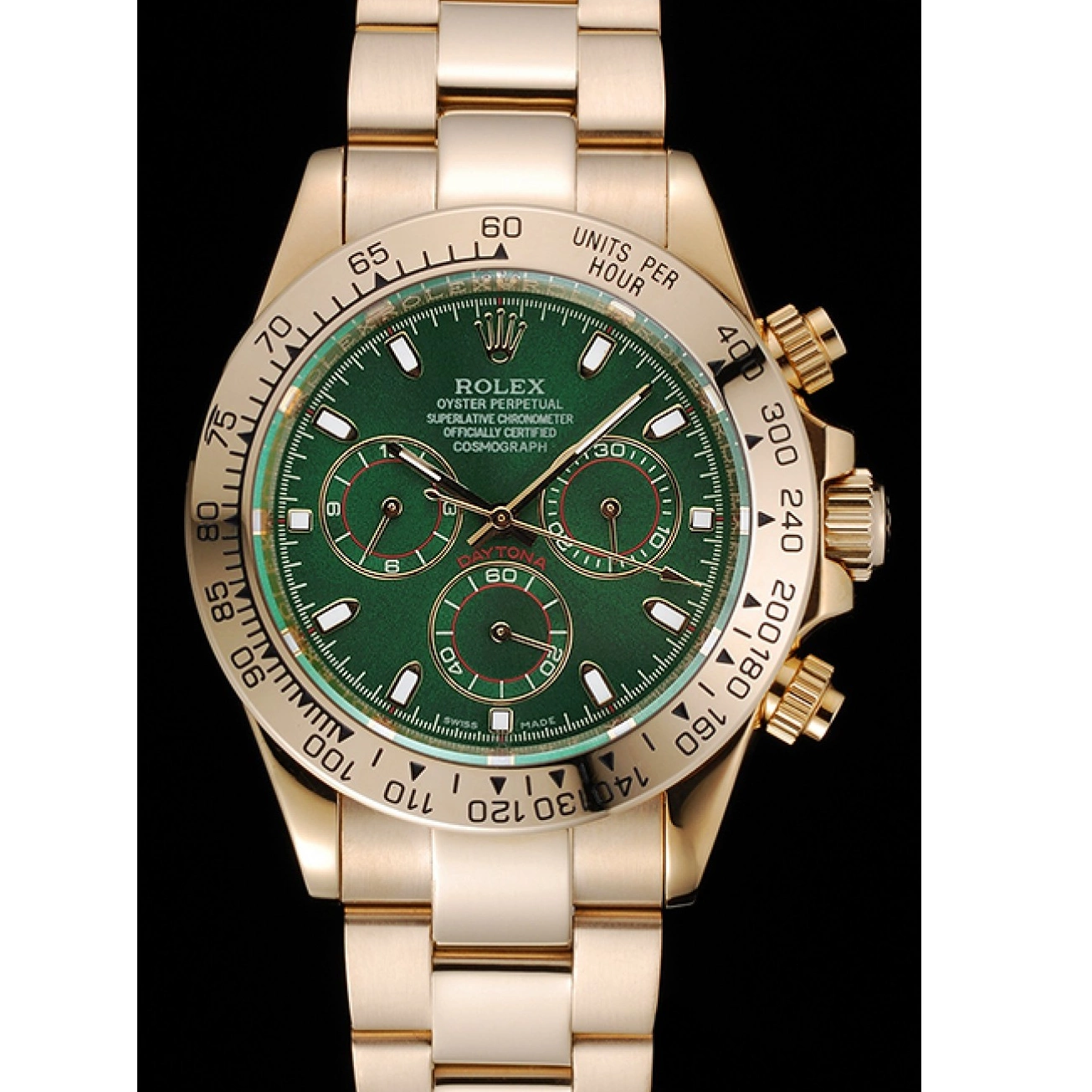 Cheap Dial Green Bracelet Rolex 1454244 Case Daytona And Cosmograph Gold 0219